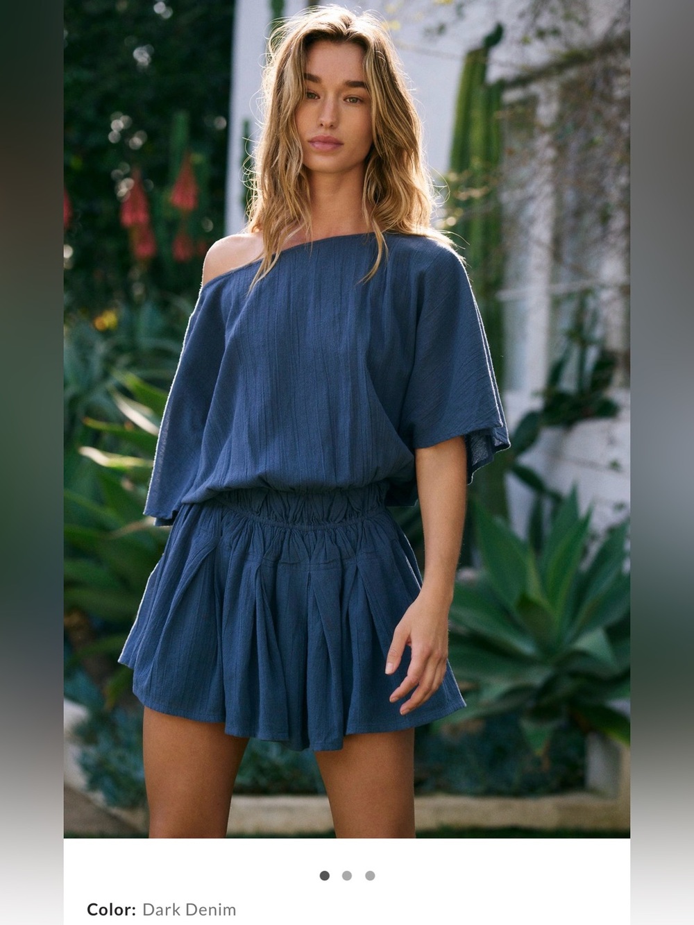 Free-Est Sutton Mini Dress - Dark Demin
